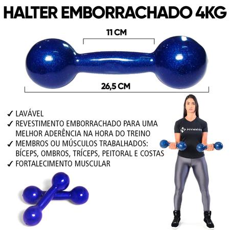 Par Halter Peso Academia Musculação Emborrachado 5kg - Natural Fitness -  Halteres - Magazine Luiza