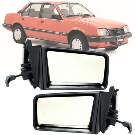 Par Kit Retrovisor Lateral Chevrolet Monza 85 86 87 88 89 90 com Controle de Regulagem Interna Manual - Retrovex Imagem de Par Kit Retrovisor Lateral Chevrolet Monza 85 86 87 88 89 90 com Controle de Regulagem Interna Manual