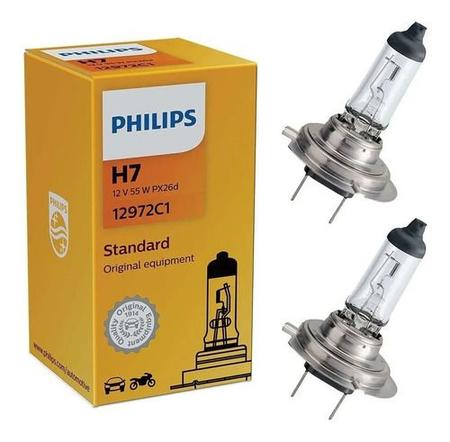 Imagem de Par Lampada H7 Philips Cristal 12V (Caixa Amarela)