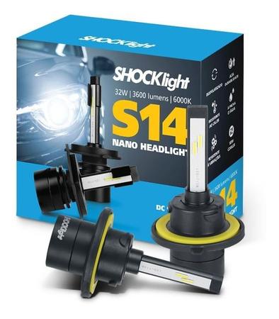 Imagem de Par Lâmpada Shocklight Super LED S14 Nano H13 32W 6000K 3600 Lumens - (SLL-140013)