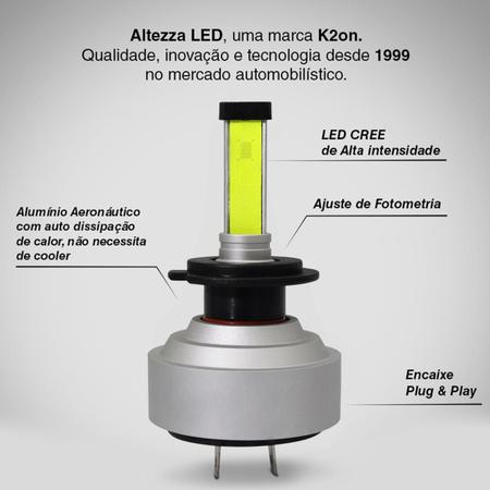 Imagem de Par Lâmpada Super LED Altezza H7 6500K 12V 30W 3000 Lúmens Efeito Xenon Plug and Play