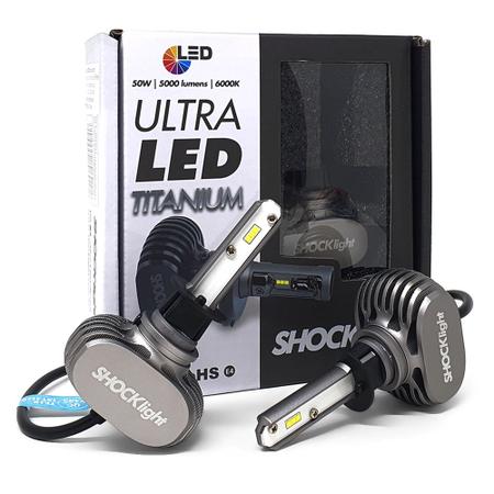 Imagem de Par Lâmpadas H1 Farol Alto Polo Ultra Led Titanium 10000 Lumens Forte Branco Efeito Xenon 2002 2003 2004 2005 2006 2007