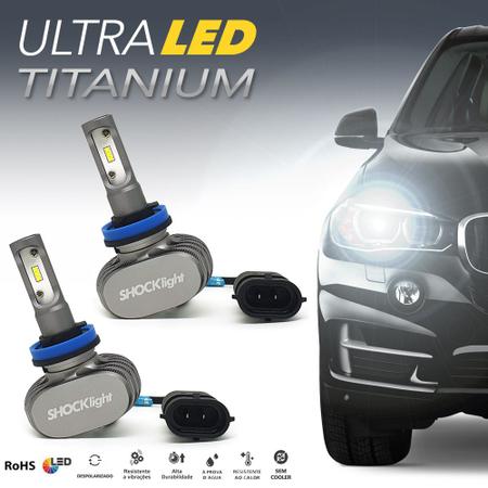 Imagem de Par Lâmpadas H11 Farol Milha Nissan X-terra Xterra Ultra Led Titanium 10000 Lumens Forte Branco Efeito Xenon 2004 2005 2006 2007 2008