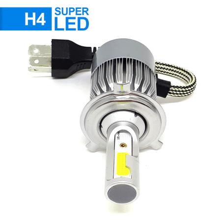 Imagem de Par Lâmpadas H4 Farol Alto Baixo Kia Picanto 2007 2008 2009 2010 2011 Super Led C6 6000k 7200 Lumens Branco Frio Efeito Xenon