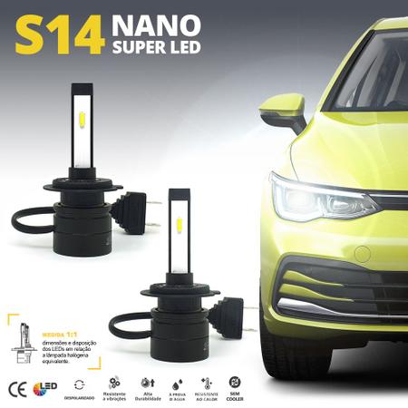 Par Lâmpadas H7 Farol Baixo Peugeot Hoggar 2010 2011 2012 2013 Super Led Mini Nano 6000k Sem Adaptar Furar Tampa Shocklight S14 Imagem de Par Lâmpadas H7 Farol Baixo Peugeot Hoggar 2010 2011 2012 2013 Super Led Mini Nano 6000k Sem Adaptar Furar Tampa Shocklight S14