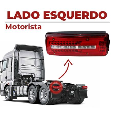 Imagem de Par Lanterna Led Traseira Caminhão Vw Meteor + Par Chicotes