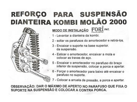 Imagem de Par Molas Dianteira Kombi 1975 A 2013 Reforçado Fori F06