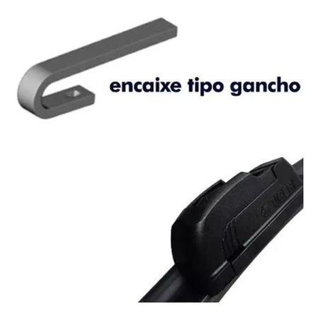 Imagem de Par Palheta Limpador Para-brisa Silicone Encaixe Gancho