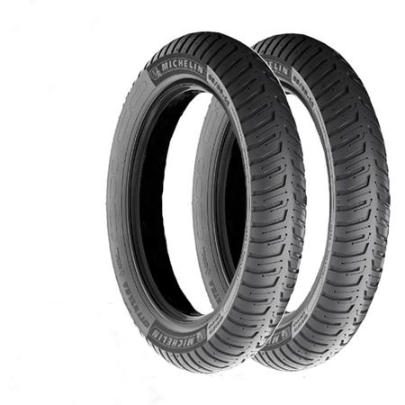 Par Pneu Cg Titan-Fan-Cargo-Start 125-150-160/Ybr-Factor 125-150/Yes 125/Dk 150i 80-100-18 +90-90-18 City Extra Michelin Imagem de Par Pneu Cg Titan-Fan-Cargo-Start 125-150-160/Ybr-Factor 125-150/Yes 125/Dk 150i 80-100-18 +90-90-18 City Extra Michelin