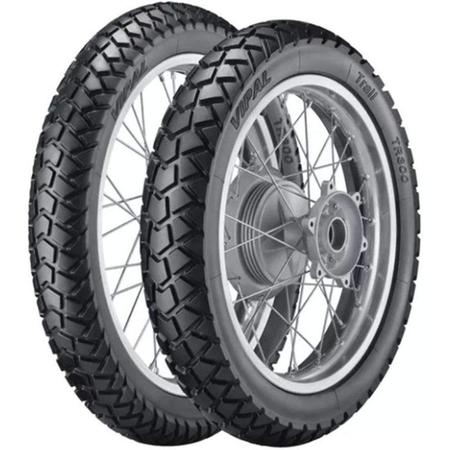 Imagem de Par Pneu Xre 300 Xtz 250 Xr 250 Tornado 130/80-18 + 90/90-21 Tr300 Vipal