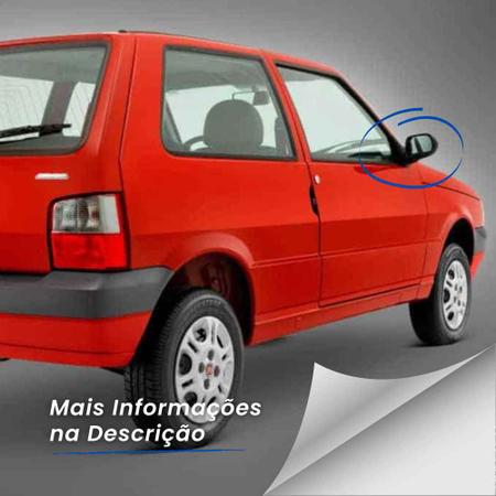 Imagem de Par Retrovisor Fiat Uno Mille Fire Way 2004 2005 2006 2007 2008 2009 2010 2011 2013 com Controle e Acabamentos 2 Portas