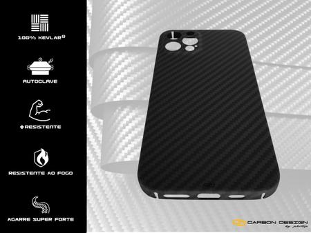Imagem de Para iPhone 14 Pro Max promax Capa capinha case Fibra Carbono Kevlar Fina e Leve Premium Luxo