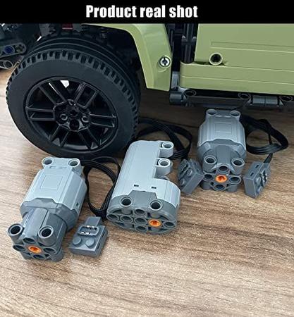 Imagem de para Lego Technic Land Rover Defender 42110 Motor e Kit de Atualização de Controle Remoto, 3 Motores, APP 4 Modos de Controle, Presente de Qualidade, Conjunto de Funções de Potência Compatível com Lego 42110 (Modelo Não Incluído)