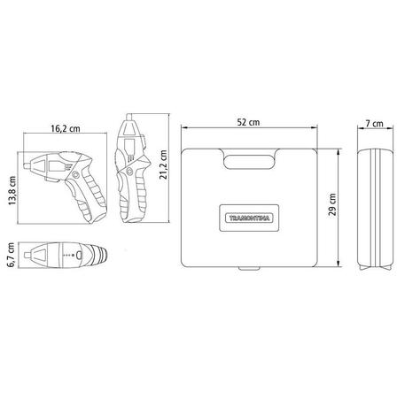 Imagem de Parafusadeira À Bateria 3,6 V Com 46 Peças Bivolt