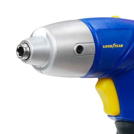 Parafusadeira a bateria 4,8 volts com 4 bits - GYDC1600023 - Goodyear Imagem de Parafusadeira a bateria 4,8 volts com 4 bits - GYDC1600023 - Goodyear