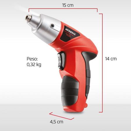 Imagem de Parafusadeira Bateria 4,8v Biv Maleta  C/44 Acessórios FPF-05M - Mondial