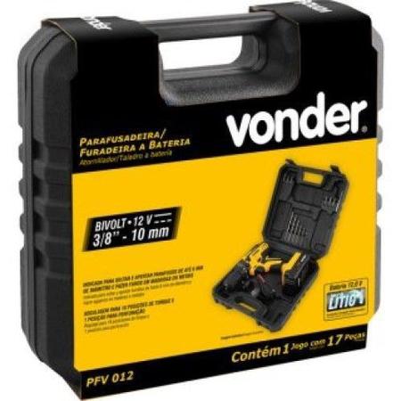 Imagem de Parafusadeira e Furadeira a Bateria 12V PFV 012 Bivolt Vonder