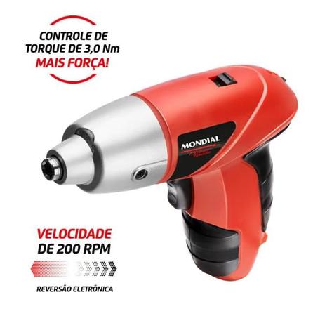 Imagem de Parafusadeira  FPF05 4,8V Biv 200RPM Mondial