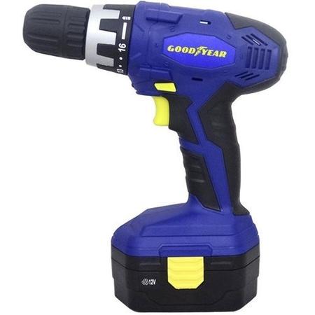 Parafusadeira Furadeira Goodyear 12v Bateria Maleta GYDC170 Imagem de Parafusadeira Furadeira Goodyear 12v Bateria Maleta GYDC170
