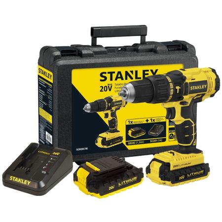 Imagem de Parafusadeira Furadeira stanley 20v Max 2 baterias JS