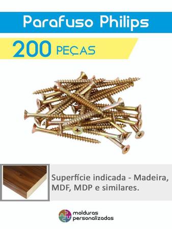 Kit Parafusos Chipboard Philips 200 Peças + Maleta