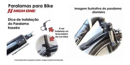 Imagem de Paralama Plástico Diant/tras High One Bike Aro 20 A 29 Par