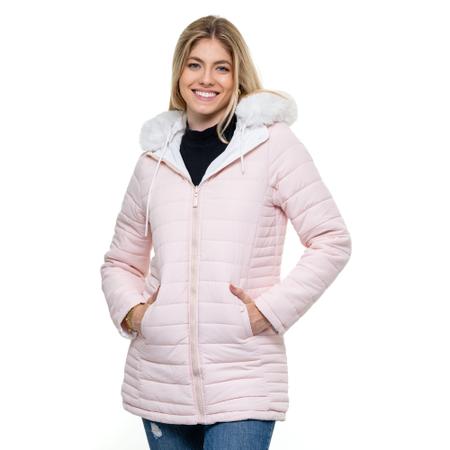 Parka Dupla Face Feminina Casaco Plus Size Neve Frio Intenso com