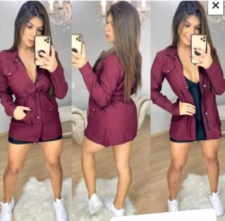 Parka Sobretudo Casaco Feminina De Bengaline MK Shop Casaco