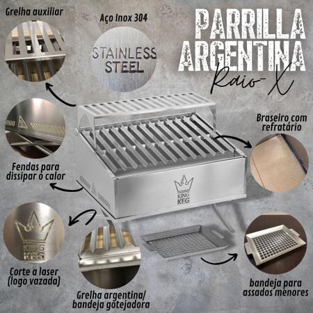 Imagem de Parrilla argentina portátil 100% inox 304