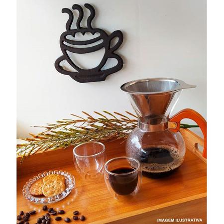 Imagem de Passador de Café em Vidro Borossilicato 650 ml com Coador em Aço Inox Mimo Style