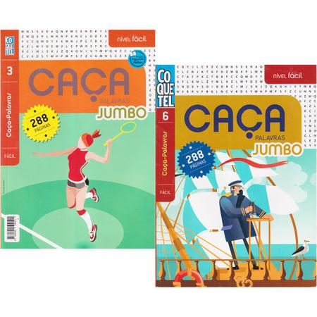 Passatempos Coquetel Caça Palavras Jumbo Fácil Kit 2 Volumes - Livros de  Palavras Cruzadas - Magazine Luiza