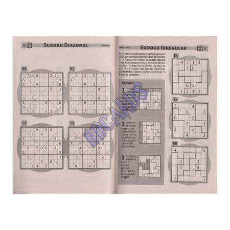 Revista Sudoku Difícil - Só Jogos 9X9 - 6 Por Página em Promoção na  Americanas