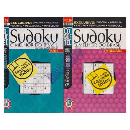 Sudoku Livro Passatempos Super Kit Com 20 Volumes - Coquetel - Livros de  Games - Magazine Luiza