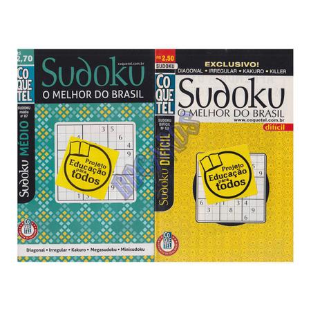 SUDOKU - ED 6 - NIVEL DIFICIL COQUETEL PASSATEMPO Vitrola PASSATEMPO  PASSATEMPO