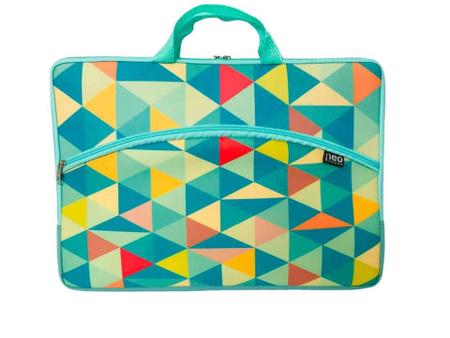 Imagem de Pasta Capa P/ Notebook Estampada  15.6 Azul Bolso Alça