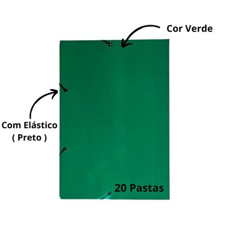 Imagem de Pasta com elastico duplex verde c/20un frama