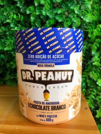 Pasta de Amendoim Dr Peanut sabor chocolate branco 600g zero