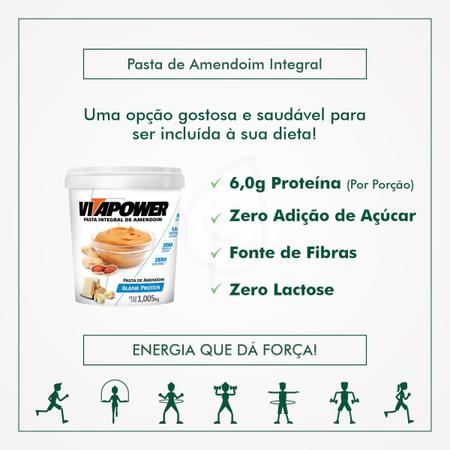 Pasta de Amendoim Integral Chocolate Branco 1kg Vitapower Força Energia  Dieta Proteina - Pasta de Amendoim - Magazine Luiza