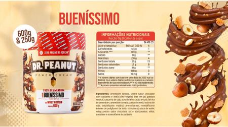 Pasta de Amendoim Sabor Bueníssimo com Whey Protein de 600g-Dr.Peanut -  Pasta de Amendoim - Magazine Luiza