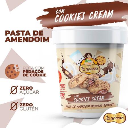 Pasta de amendoim Sabor Cookies - La Ganexa 1Kg - Massa Muscular