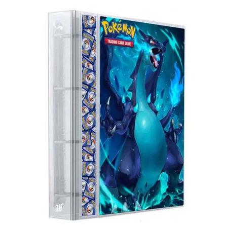 Pasta Fichário Pokémon Charizard Shiny & Ash - Solo Sagrado Cards