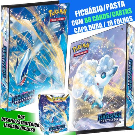 Pasta Álbum Fichário Cards Cartas Mew 10 Folhas Pokémon 151