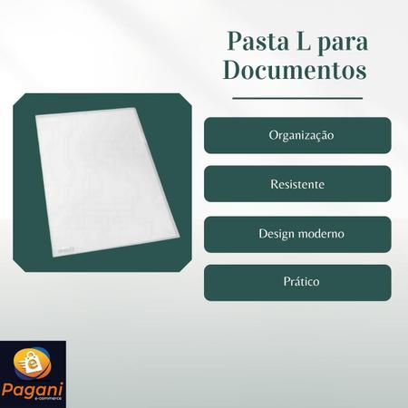 Imagem de Pasta L A4 Com 10 Unidades Plástica Protetor Para Documento