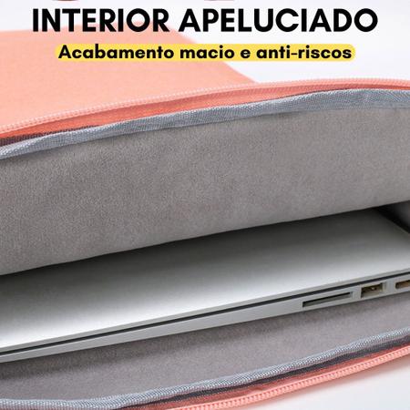 Imagem de Pasta Notebook Impermeável Com Alça 13 14 15 Polegadas Rosa Preta Executiva Reforçada Laptop Computador