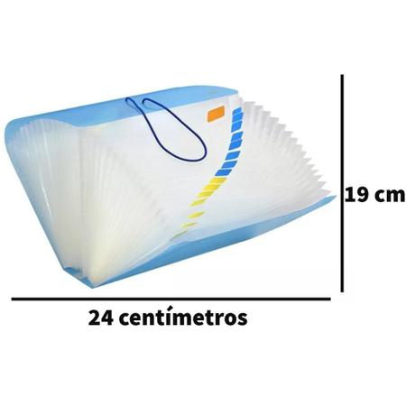 Pasta Sanfonada Média Plástica Duplicata 31 Divisórias 19x24cm ACP e  Polibras Para Guardar e Organizar Documentos e Papéis Dobrados ou Metade A4  - Pastas - Magazine Luiza