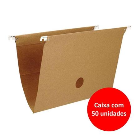 Imagem de Pasta Suspensa Kraft Para Arquivo Caixa C/ 50 Completa - Golden Kraft