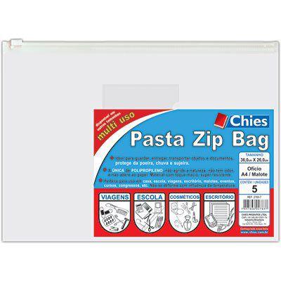 Imagem de Pasta Zip Versátil Cristal 360x260mm 2783 Chies 5 Pastas