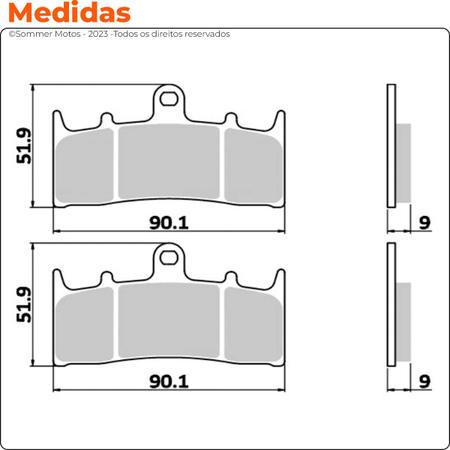 Imagem de Pastilha de Freio Dianteira Suzuki GSX 1400 2002/... (Freio Duplo) Valencia (V56)