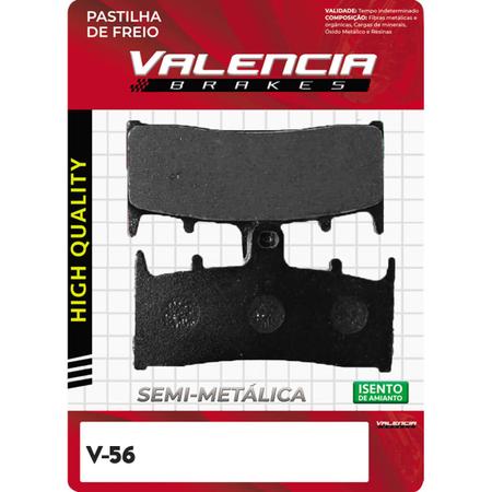 Imagem de Pastilha de Freio Dianteira Suzuki GSX 1400 2002/... (Freio Duplo) Valencia (V56)