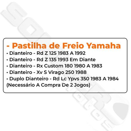 Imagem de Pastilha de Freio Dianteiro Yamaha RD 350 LC YPVS 83-84 Valencia Brakes